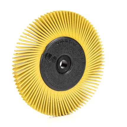 Scotch-Brite Radial Bristle Brush BB-ZB, 152 mm x 12.7 mm x 25.4 mm, P80, Yellow, Type A, With adapter