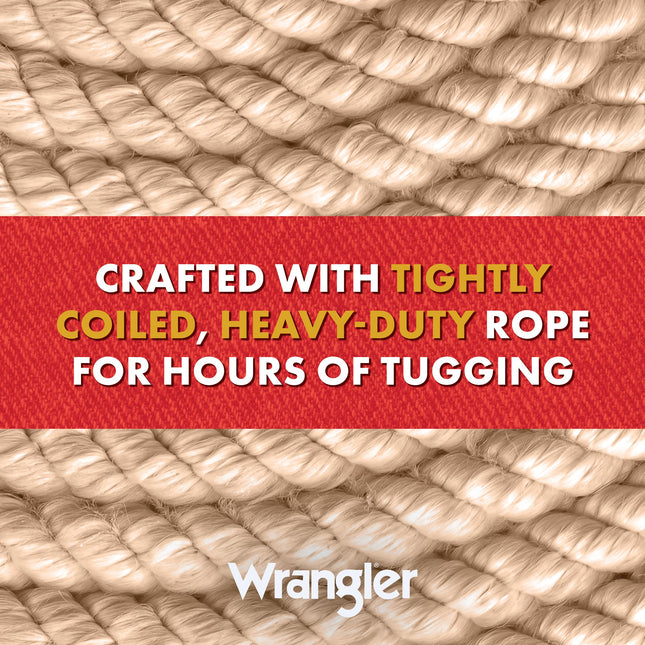 Juguete de cuerda enrollada duradera Wrangler para perros – Juguete resistente para perros para el tira y afloja para masticadores – Juguetes para perros desde cachorros pequeños hasta razas grandes