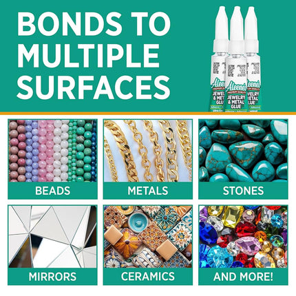 Aleenes Jewelry & Metal Glue Mini 3 Pack