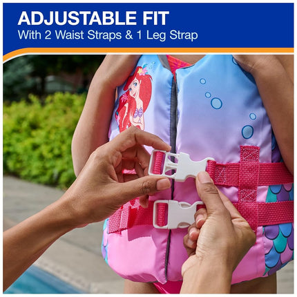 SwimWays Disney Princess Swim Trainer Life Jacket, US Coast Guard, Approved Life Jacket, Kids Life Jacket, Pool Float and Life Jackets for Children from 15-25 kg, Ariel