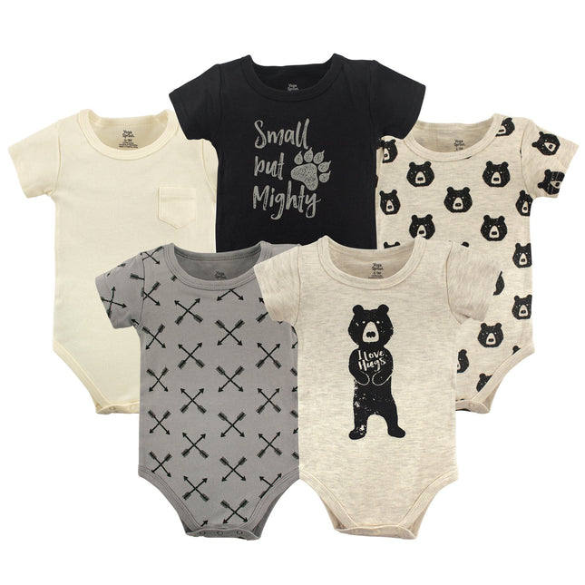 Yoga Sprout Cotton Bodysuit, 5 Pack, I Love Hugs, 