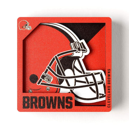 YouTheFan NFL Cleveland Browns 3D Logo Series Magnets