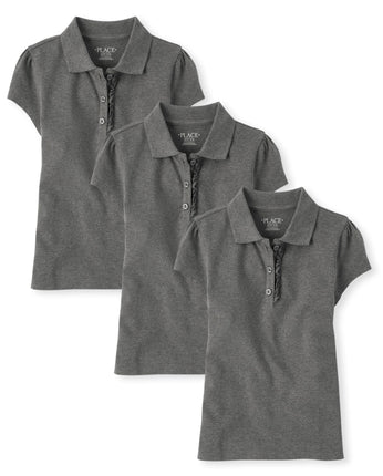 The Children's Place Girls Short Sleeve Ruffle Piq