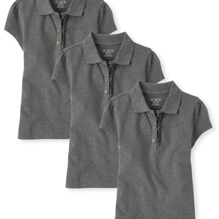 The Children's Place Girls Short Sleeve Ruffle Piq