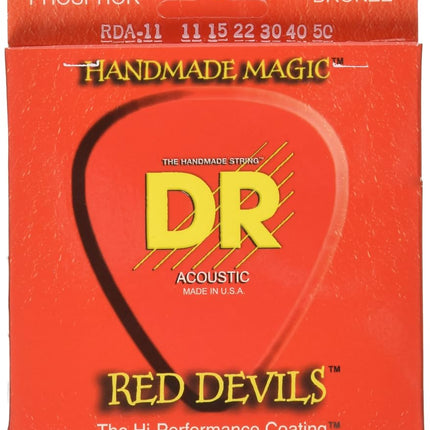 DR Strings Red Devils-Red Coated Acoustic 11-50