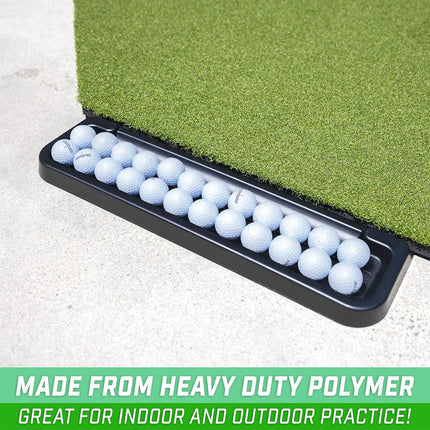 GoSports All-Weather Golf Ball Tray - 24 Ball Capacity - Compatible with All Hitting Mats - Black