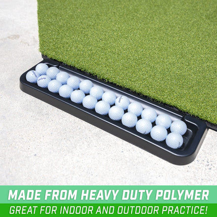 GoSports All-Weather Golf Ball Tray - 24 Ball Capacity - Compatible with All Hitting Mats - Black