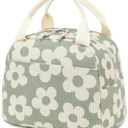 Bluboon Lunch Bag for Women Men Cute Corduroy Lunc