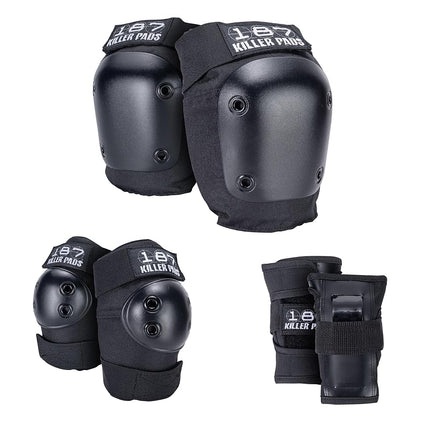 187 Killer Pads Moxi Skate Knee Pads, Elbow Pads, and Wrist Guards, Six Piece Pad Set, Pink, Large/X-Large