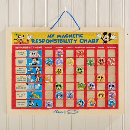 Melissa & Doug Disney Mickey Mouse Clubhouse My Magnetic Responsibility Chart - Toddler Routine, Kids Reward Board, Reward Chart for Toddlers and Kids Ages 3+