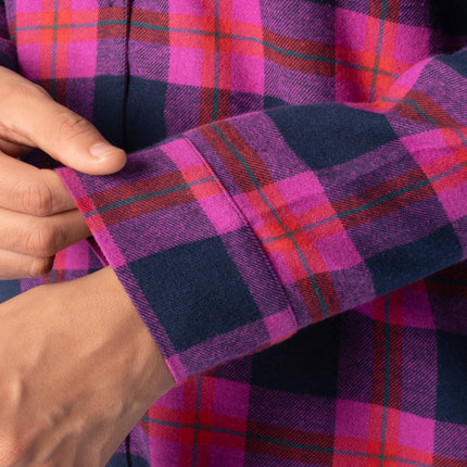 Fruit of the Loom womens Flannel Sleep Shirt, Multi Plaid, S