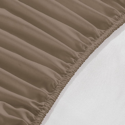 Elegant Comfort 1500 Premium Hotel Quality 18-24 Inches Deep - Extra Deep Pocket Single Fitted Sheet for High Mattress, Luxury and Softest, Smart Pocket - Wrinkle Free, King, Taupe