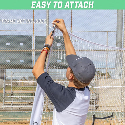 GoSports Team Tone Replacement 7 ft x 7 ft Baseball/Softball Net - Compatible with GoSports Brand 7 ft x 7 ft Baseball Net - Frame Not Included - White