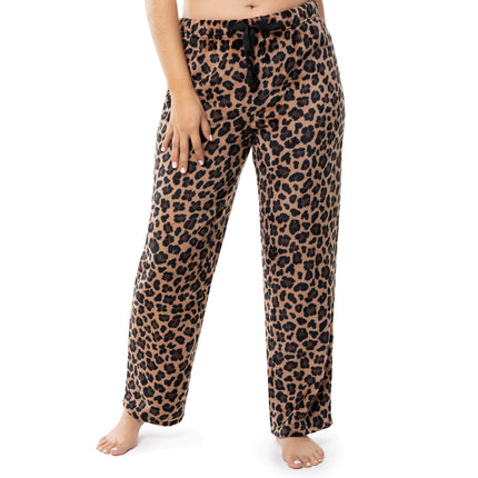 Fruit of the Loom Women's Sueded Jersey Crew Top and Fleece Pants Sleep Set Sueded Jersey Crew Top and Fleece Pant Sleep Set - - XL