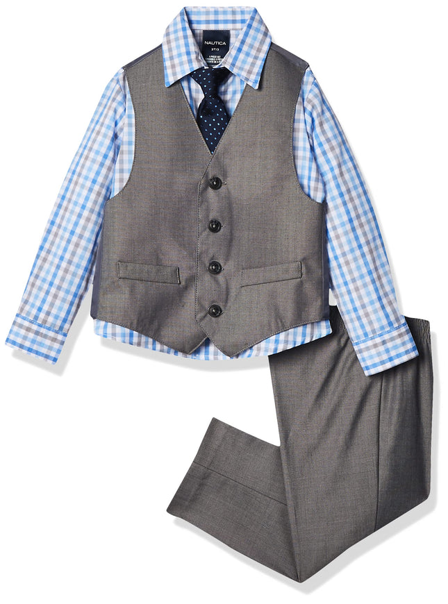 Nautica Little Boys 4-Piece Vest Set with Dress Sh