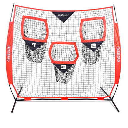 GoSports 6 x 6 ft Football Throwing Net - Red