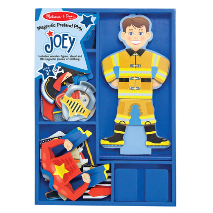 Melissa & Doug Joey - Set magnético de madera para disfrazarse y jugar (más de 25 piezas)