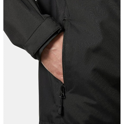 Helly Hansen Men's Crew Hooded Jacket 2.0, Black, M