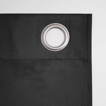 Sun Zero Nordic 2-pack Theater Grade Noise Reducing Extreme 100% Blackout Grommet Curtain Panel Pair, 52" x 108, Coal Gray