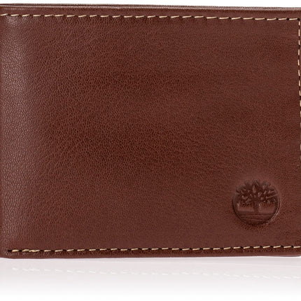 Timberland Men's Leather Passcase Wallet Trifold W