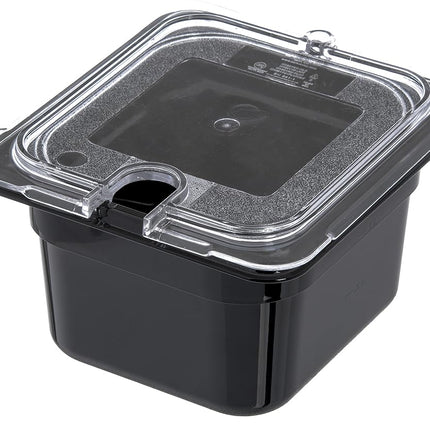 Carlisle FoodService Products StorPlus Food Storage Container 1/6 Size Food Pan for Serving and Storing Hot or Cold Food, 1.7 Qt, 1 Count, Black