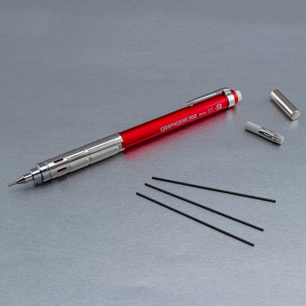 Pentel GraphGear 300 Mechanical Pencil, Box of 12 Pencils, red (0.9mm)