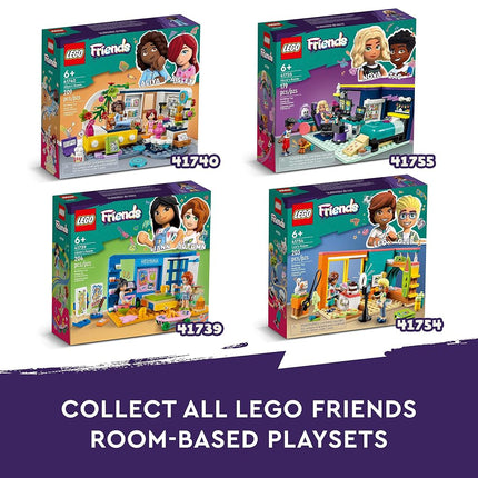 LEGO Friends Liann's Room, Art-Themed Bedroom Playset with Pet Gecko, Liann & Autumn Mini-Dolls, Collectible Toy for Kids, Girls and Boys Aged 6 Plus, Small Gift Idea, 2023 Characters 41739