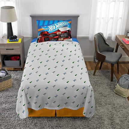 Franco Kids Bedding Super Soft Sheet Set, 3 Piece Twin Size, Hot Wheels
