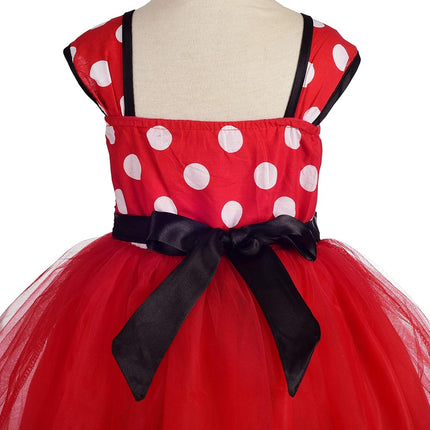 Dressy Daisy Toddler Girls Polka Dots Tulle Dress, Red, Size 2