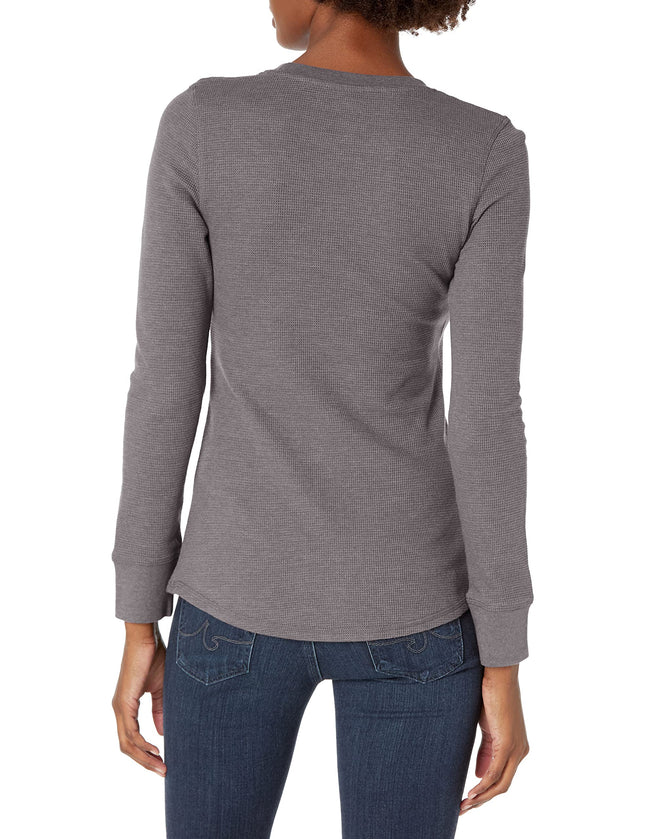 Dickies Women's Plus Size Long Sleeve Crew Neck Thermal Shirt, Graphite Single Dye, 3X, Graphite Single Dye, Large