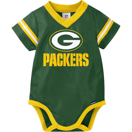 NFL Bay Packers Boys 2018Dazzle Bodysuit, Green, 6-12 Months