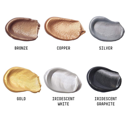 Set de Pinturas Acrílicas Liquitex BASICS, 6 tubos de 22 ml (0.74 oz), Metálicos e Iridiscentes