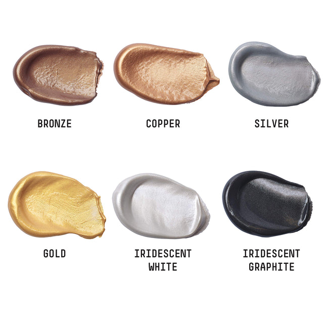 Liquitex BASICS Ensemble de Peintures Acryliques, 6 tubes de 22 ml (0,74 oz), Métallique et Iridescent