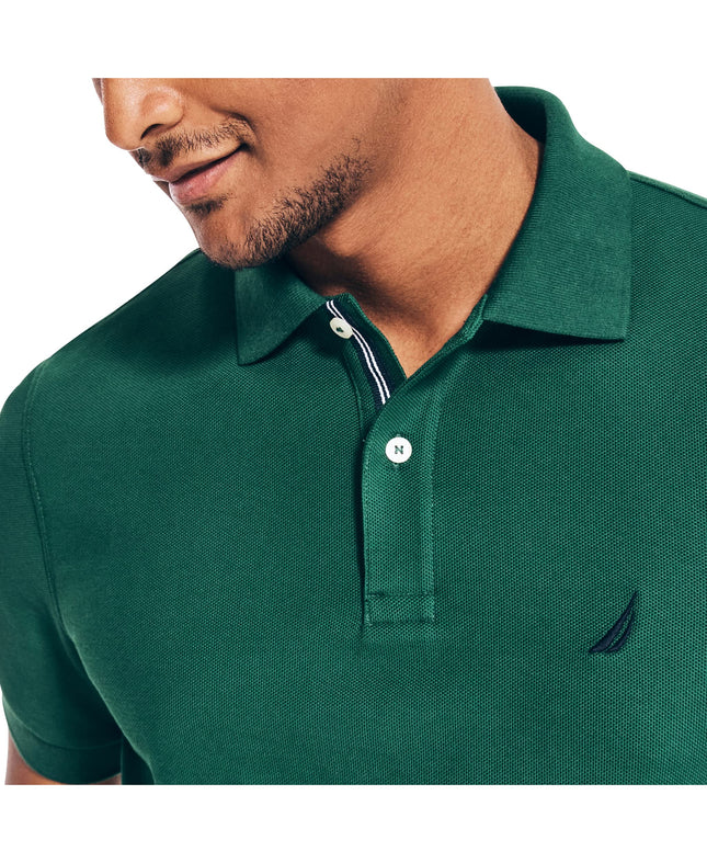 Nautica Men's Classic Short Sleeve Solid Polo Shirt, Tidal Green, Medium