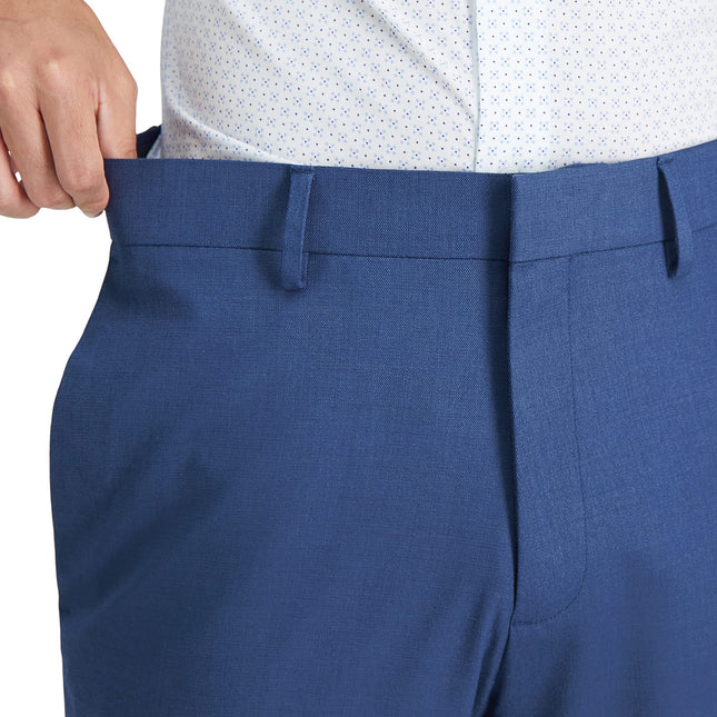Kenneth Cole Reaction Men's Slim Fit Solid Performance Dress Pant, Chambray, 30W x 32L