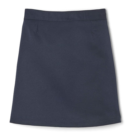 French Toast Girls' Above The Knee Front Pleated Skirt with Tabs, Navy, 7