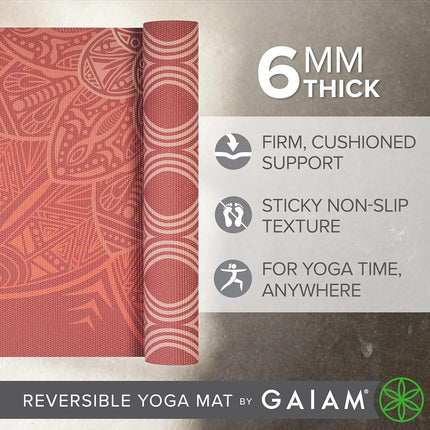 Premium Reversible Changing Petals Yoga Mat (6mm)