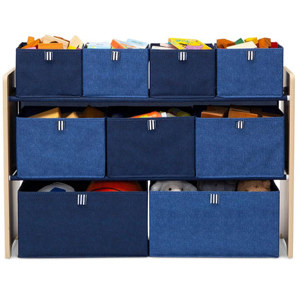 GapKids by Delta Children Deluxe Toy Organizer - Greenguard Gold Certified, Navy/Natural