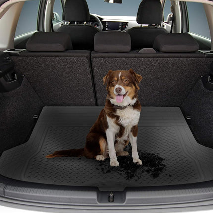 FH Group Automotive Floor Mats Climaproof for All Weather Protection Universal Fit Trimmable Heavy Duty fits Most Cars, SUVs, and Trucks, 2pc Front Set Solid Gray