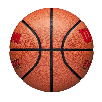 WILSON Evolution Indoor Game Basketball, Scarlet, Size 7-29.5"
