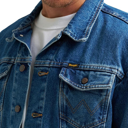 Wrangler Men's Rugged Wear Unlined Denim Jacket, Antique Indigo, Large