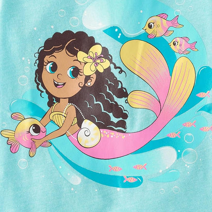 The Children's Place T-shirts graphiques à manches courtes assortis pour bébés filles et tout-petresses, lots multiples, Sirènes/Fées/Animaux, 12-18 mois