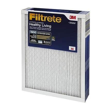 Filtrete MPR 1900 12 x 12 x 1 Healthy Living Ultimate Allergen Reduction AC Furnace Air Filter, Delivers Cleaner Air Throughout Your Home, 6-Pack