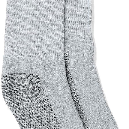Fruit of the Loom Men's 10-Pair Everyday Work Crew Socks Casual, Gray, One Size (Pack of 10)