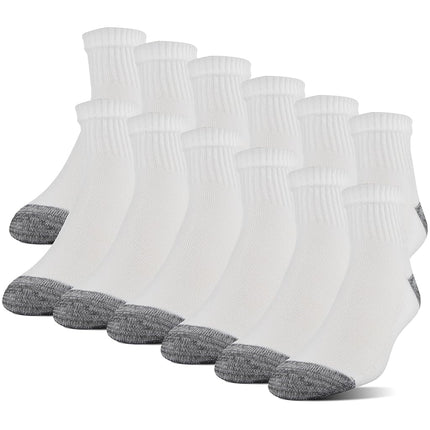 Gildan Men's Polyester Half Cushion Ankle Socks, 1