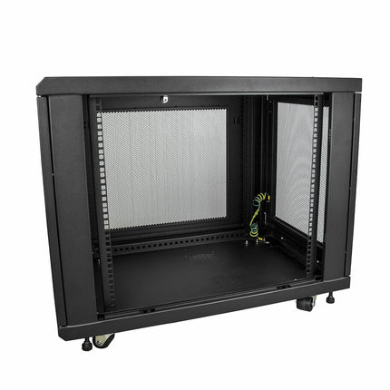 StarTech 12U 19in Enclosed 4-Post Server Cabinet, 29in Deep, 450kg/992lb