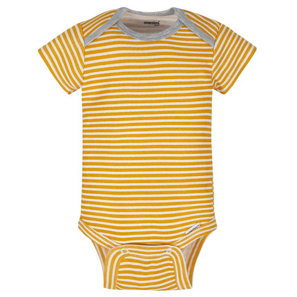 Onesies Brand Baby Boys' 8-Pack Short Sleeve Mix & Match Bodysuits, Grey Hungry, 12 Months