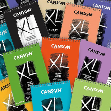 CANSON XL Watercolour 300gsm A4 Paper, Cold Pressed, Spiral Pad Short Side, 30 White Sheets, Ideal for Professional Artists