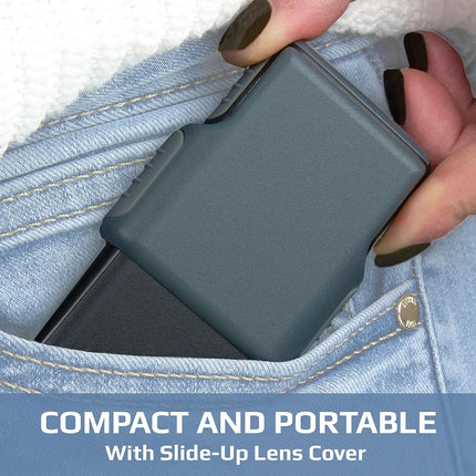 Carson MiniBrite 5x Pocket Magnifying Glass with LED Light and Sliding case, Black (PO-55)