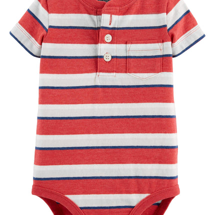 OshKosh B'Gosh Baby Boys' Pocket Henley Bodysuit S